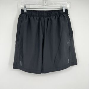 Asics Womens M Running Lined Shorts Black 6.5” Inseam Workout Walking Athletic